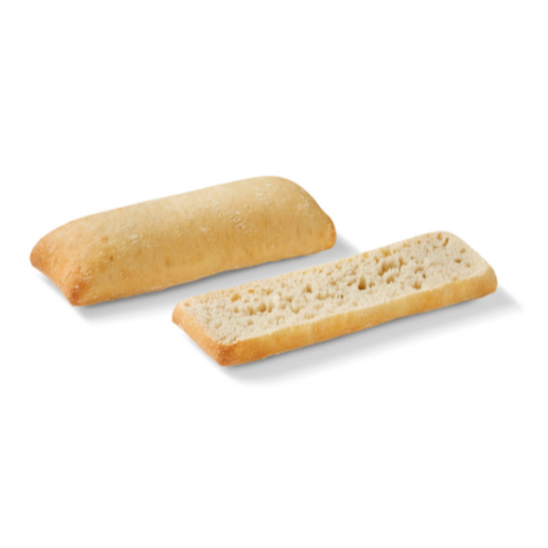 BRIDOR - BREAD - STONED PART BAKED PLAIN CIABATTA - 140GM X 50 (37140) (B:4036)