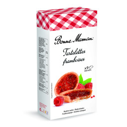 BONNE MAMAN - TARTLETS 135GM X 12 - RASPBERRY (20042099) (B:2995)