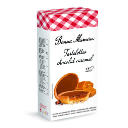 BONNE MAMAN - TARTLETS 135GM X 12 - CHOC & CARAMEL (20040302) (B:3022)