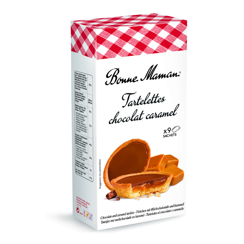 BONNE MAMAN - TARTLETS 135GM X 12 - CHOC & CARAMEL (20040302) (B:3022)