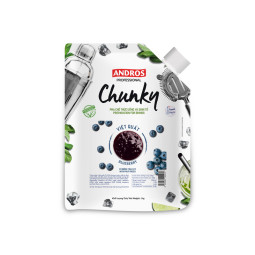 ANDROS - PUREE - CHUNKY DOYPACK 1KG X 8 - BLUEBERRY (120000014) (B:0279)