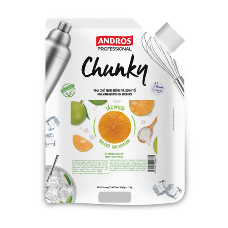 ANDROS - PUREE - CHUNKY DOYPACK 1KG X 8 - SALTED CALAMANSI  (120000153)