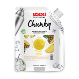 ANDROS - PUREE - CHUNKY DOYPACK 1KG X 8 - PINEAPPLE  (120000138)