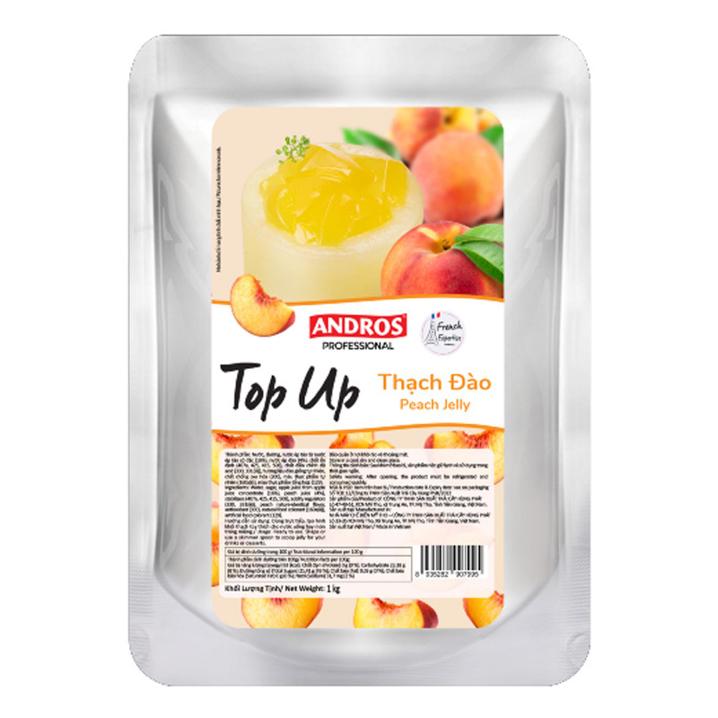 ANDROS - TOP UP JELLY - DOYPACK 1KG X 8 - PEACH   (120000311 ) (B:7995)