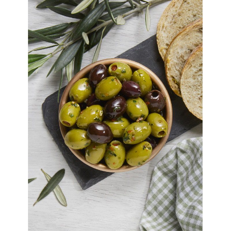 AUSFRESH - 2.5KG X 2 - MARINATED MIX OLIVES (2500-360) (B:0191)