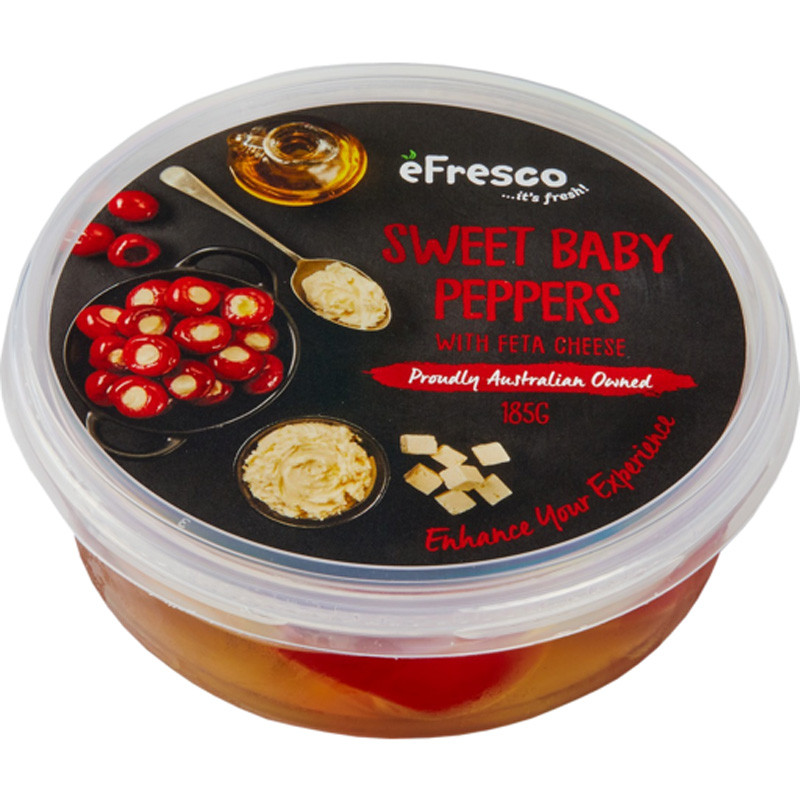 AUSFRESH - 185GM X 9 - SWEET BABY PEPPER W FETTA (175-270) (B:1594)