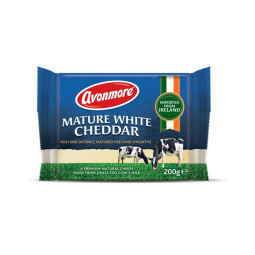 AVONMORE - CHEESE CHEDDAR 200G X 12 - WHITE MATURE (1086487) (B:3196)