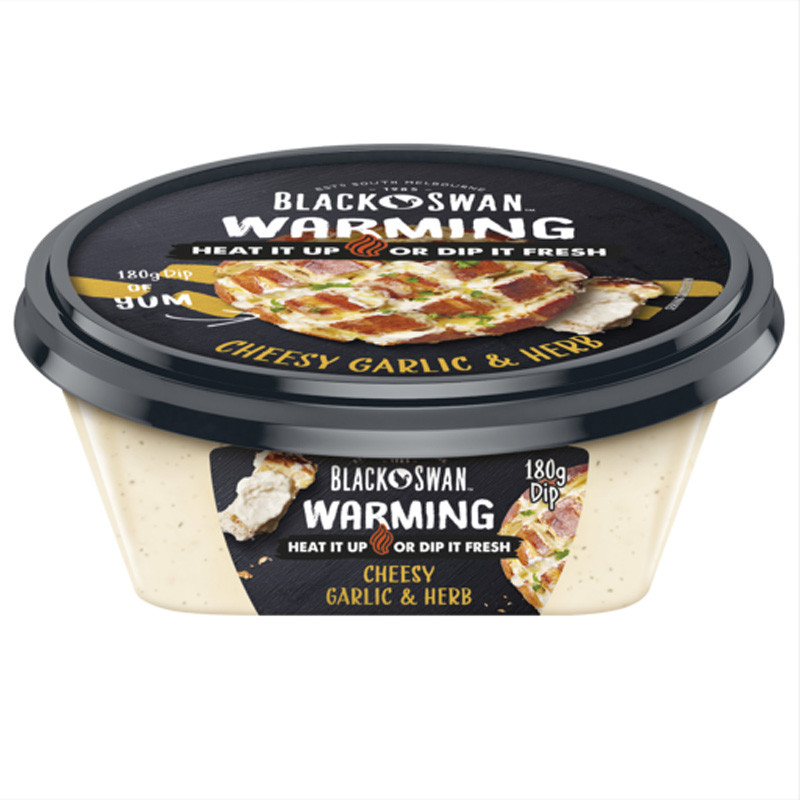 BLACK SWAN - DIP 180GM X 6 - WARMING CHEESY GARLIC & HERB (A0001537) (B:0797)