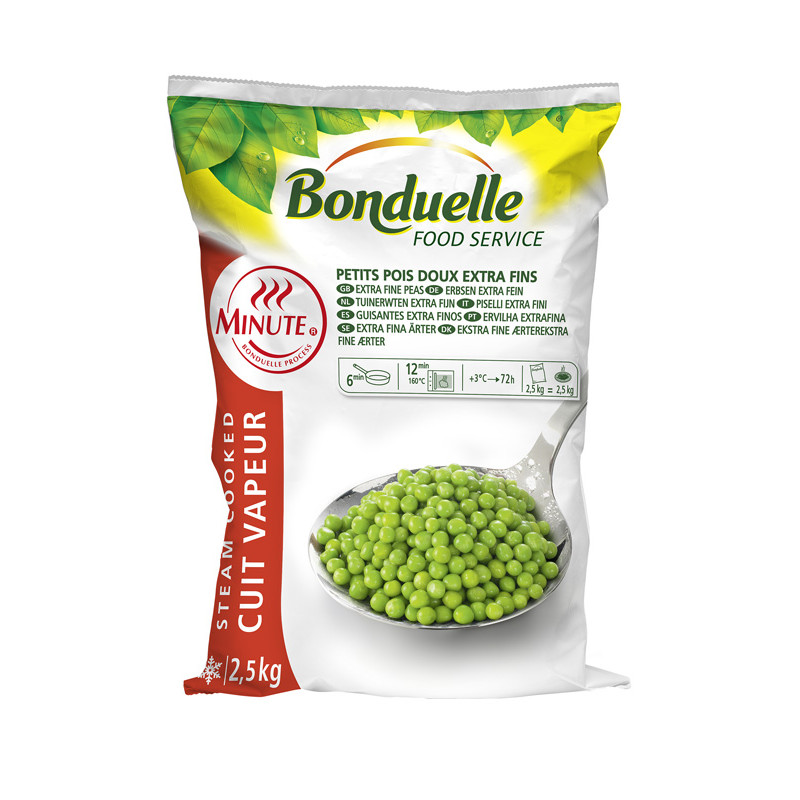 BONDUELLE - FROZEN VEGE 2.5KG X 4 - EXTRA FINE PEAS (13038) (B:8993)